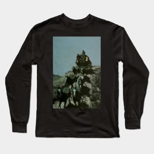 Old Stage Coach of the Plains by Frederic Remington Long Sleeve T-Shirt